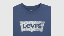 Levi's T-Paidat*t-paita Graphic Crewneck Tee 1812 Batwing Fill Vintage Indigo