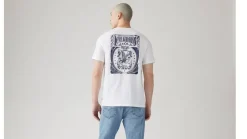 Levi's T-Paidat*t-paita Graphic Crewneck Tee 1855 Brin Music Inspired White