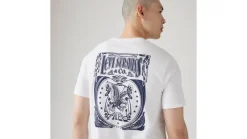 Levi's T-Paidat*t-paita Graphic Crewneck Tee 1855 Brin Music Inspired White