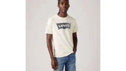 Levi's T-Paidat*t-paita Graphic Crewneck Tee 1811 Batwing Bandana Fill Three Egret