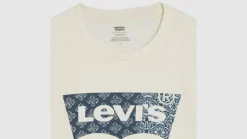 Levi's T-Paidat*t-paita Graphic Crewneck Tee 1811 Batwing Bandana Fill Three Egret