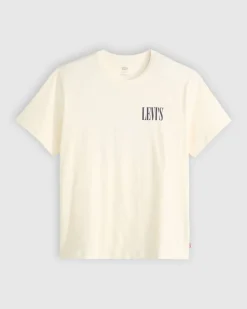 Levi's T-Paidat*t-paita Ss Relaxed Fit Tee 1681 Ssnl Serif Cowboy Egret