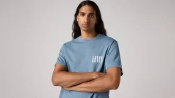 Levi's T-Paidat*t-paita Ss Relaxed Fit Tee 1917 Ssnl Serif Logo Steam Blue
