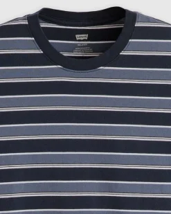 Levi's T-Paidat*t-paita The Essential Tee 0096 Caicos Stripe Navy Blazer