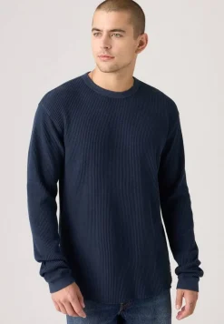 Levi's T-Paidat*trikoopaita Long Sleeve Relaxed Thermal Tee 0026 Navy Blazer