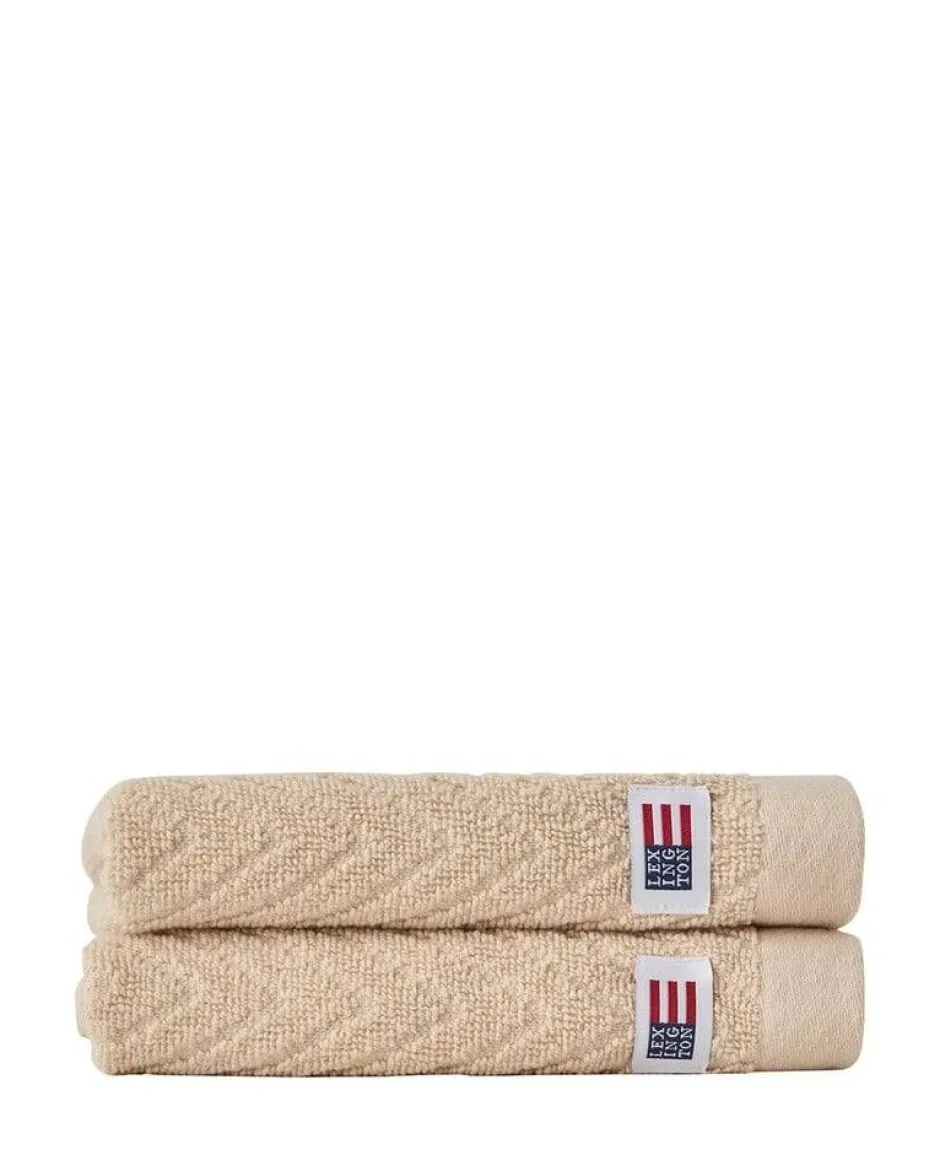 Lexington Kylpyhuone- Ja Saunatekstiilit|Kylpyhuone- Ja Saunatekstiilit*pyyhesetti 30x50 cm herringbone 2 kpl beige