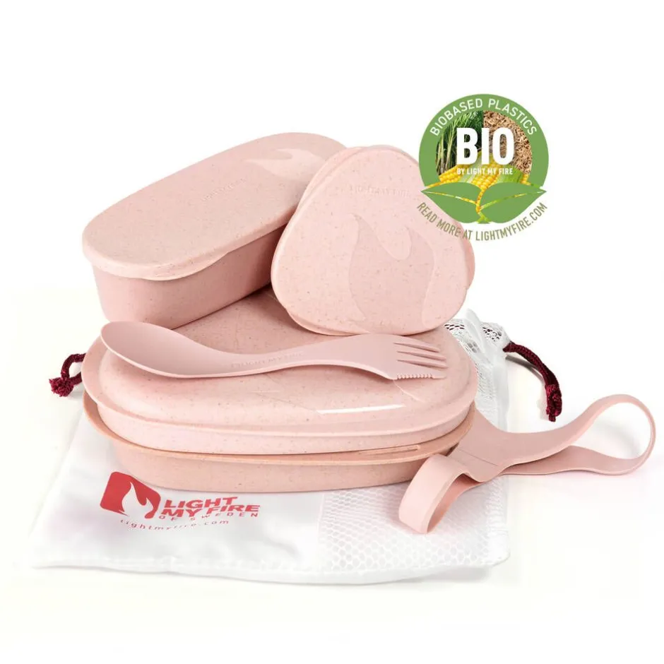 Light my fire Retkeilytarvikkeet*LunchKit BIO astiasarja dustypink
