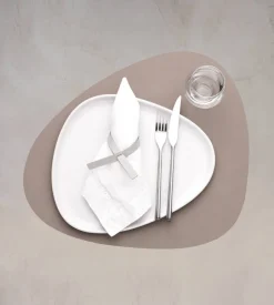 LIND DNA Keittiötekstiilit*pöytätabletti Nupo Curve L Clay Brown