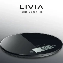 Livia Keittiötarvikkeet*keittiövaaka pyöreä musta