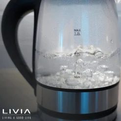 Livia Kahvi Ja Kuumat Juomat*lasinen vedenkeitin 1,2 L 1500 W