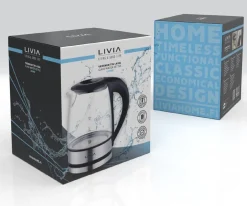 Livia Kahvi Ja Kuumat Juomat*lasinen vedenkeitin 1,2 L 1500 W