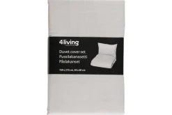 4Living Vuodetekstiilit*pussilakanasetti Ella 150x210 cm harmaa