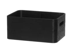 4Living Säilytyskorit Ja Laatikot|Ruoansäilytys Ja Järjestys*puulaatikko kannella 30x21x13 cm musta