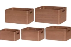 4Living Säilytyskorit Ja Laatikot|Ruoansäilytys Ja Järjestys*puulaatikko 35x26x18 cm ruskea
