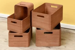 4Living Säilytyskorit Ja Laatikot|Ruoansäilytys Ja Järjestys*puulaatikko 35x26x18 cm ruskea