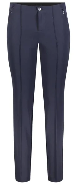 Mac Housut*housut Anna Zip New 198 Dark blue