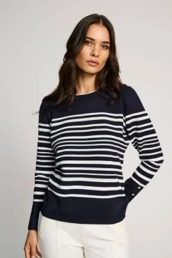 MICHA Neulepuserot*neule 180-172 Navy / Offwhite 60218