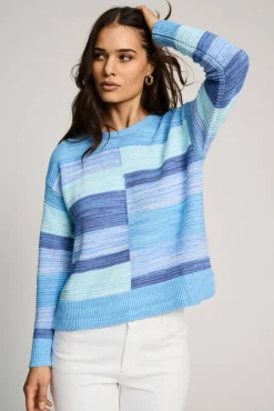 MICHA Neulepuserot*neule 180-168 Blue melange mix 57313