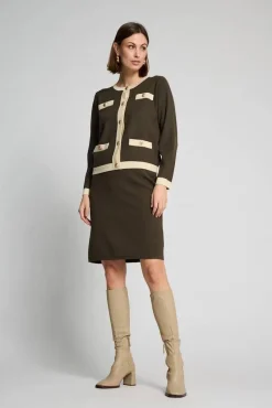 MICHA Neuletakit*neuletakki 142-290 Olive Night /Vanilla