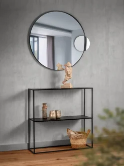 Mirrors and More Kellot Ja Peilit*peili Britney Ø 80 cm musta