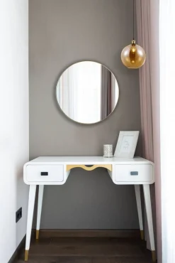 Mirrors and More Kellot Ja Peilit*peili Mila Ø50 cm kulta