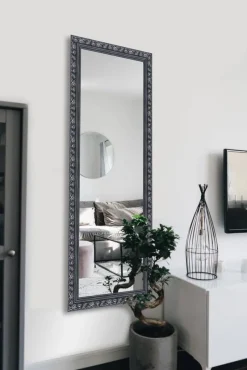 Mirrors and More Kellot Ja Peilit*peili Tanja 50 x 150 cm musta/hopea