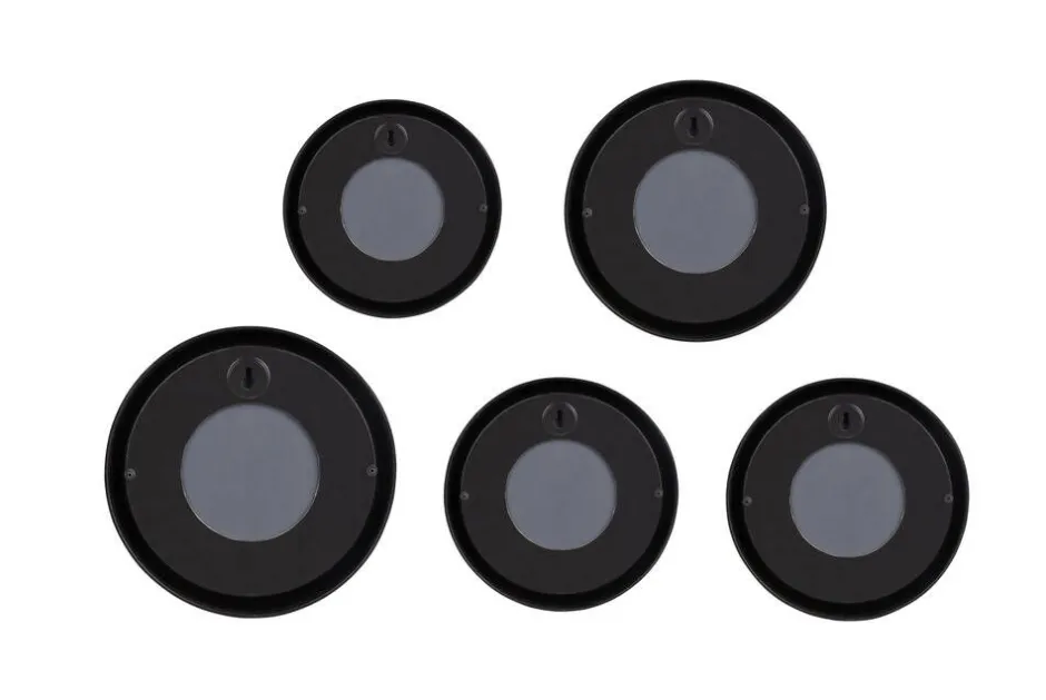 Mirrors and More Kellot Ja Peilit*peilisetti Vivien 5-pack musta/kulta