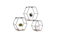 Mirrors and More Hyllyt Ja Telineet|Huonekalut*seinähylly Chiara musta/puu 3-pack