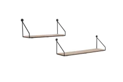 Mirrors and More Hyllyt Ja Telineet|Huonekalut*seinähylly Dana musta/puu 2-pack