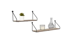 Mirrors and More Hyllyt Ja Telineet|Huonekalut*seinähylly Dana musta/puu 2-pack