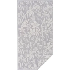 Moomin Kylpyhuone- Ja Saunatekstiilit|Kylpyhuone- Ja Saunatekstiilit*Arabia pyyhe 70x140 cm Lilja harmaa