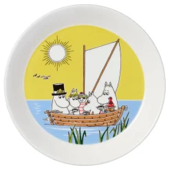 Moomin Astiat*Arabia Sesonki lautassetti 19 cm Talvinuotio & Purjeh