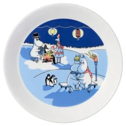 Moomin Astiat*Arabia Sesonki lautassetti 19 cm Talvinuotio & Purjeh
