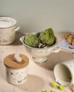 Muumi Ruoansäilytys Ja Järjestys*emalipurkki korkkikannella Bon Appétit 1,3 L