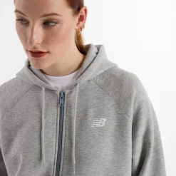 New Balance Fleecet, Colleget Ja Hupparit*collegetakki Sport Fleece Logo Full Zip ATHLETIC GREY