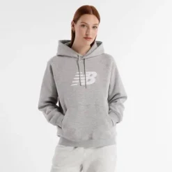 New Balance Fleecet, Colleget Ja Hupparit*huppari Sport Fleece Logo Hoodie W 053 Athletic Grey