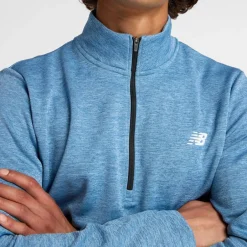 New Balance Treenivaatteet|Paidat Ja Neuleet*paita Sport Knit 1/4 Zip SHORELINE BLUE