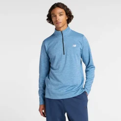 New Balance Treenivaatteet|Paidat Ja Neuleet*paita Sport Knit 1/4 Zip SHORELINE BLUE