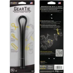 Nite Ize Retkeilytarvikkeet*GearTie 18'' Rubber TwistTie 2 kpl musta