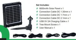 NITEforce Metsästyselektroniikka*aurinkopaneeliakku 8000mAh, Solar Power Panel