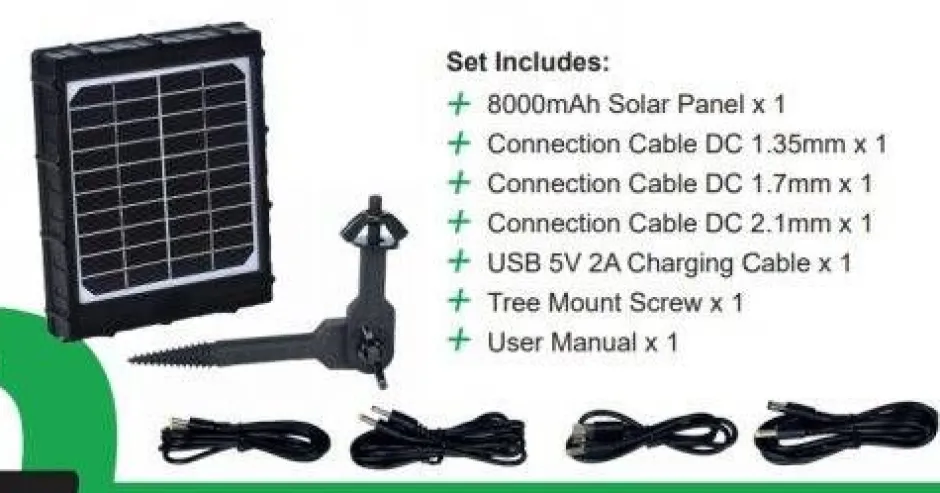 NITEforce Metsästyselektroniikka*aurinkopaneeliakku 8000mAh, Solar Power Panel