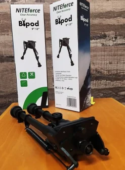 NITEforce Metsästystarvikkeet*puolimatala ammuntatuki Bipod 23-33cm sääd. korkeu