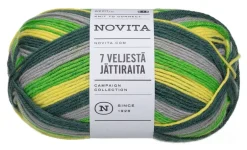 Novita Kankaat Ja Käsityötarvikkeet*7 Veljestä Raita lanka Jättiraita 150g 8281 havu