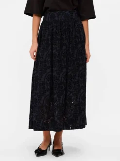 Object Hameet Ja Haalarit*hame Objbodie HW Black denim blue