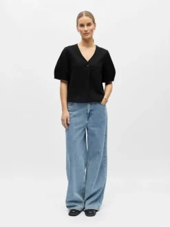 Object Jakut, Bleiserit Ja Farkkutakit*jakku Objlisa S/S RE Top Black