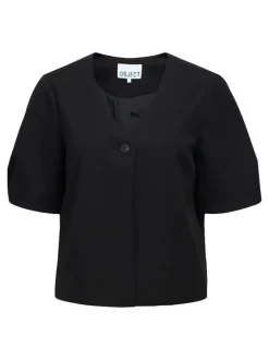 Object Jakut, Bleiserit Ja Farkkutakit*jakku Objlisa S/S RE Top Black
