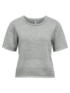 Object Neulepuserot*neule Objagathe S/S Medium grey melange