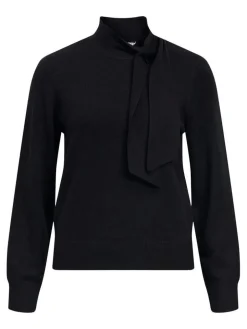 Object Neulepuserot*neule Objthess L/S Bow Black