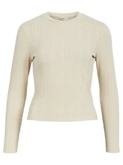 Object Trikoopaidat Ja Colleget*paita Objadrianna L/S O-Neck Sandshell