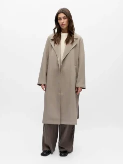 Object Kevät- Ja Syystakit*takki Objmarie RE Trench Desert taupe melange